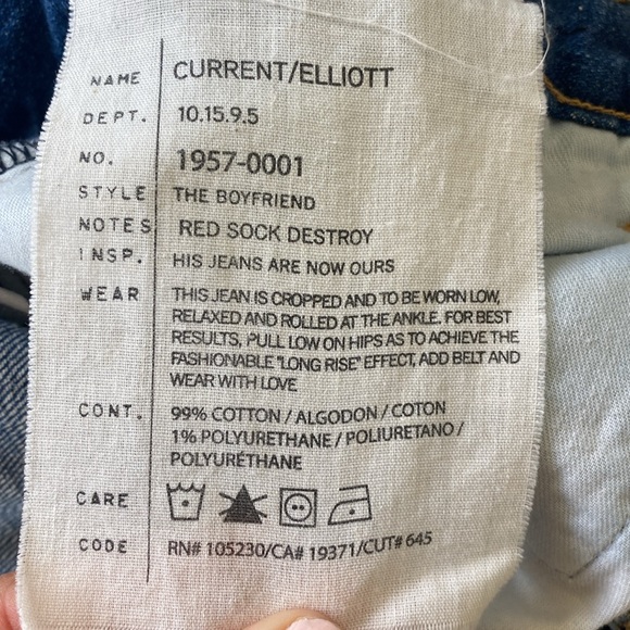 Current Elliot distressed boyfriend low rise jean - Picture 14 of 14